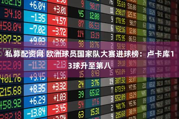 私募配资网 欧洲球员国家队大赛进球榜：卢卡库13球升至第八